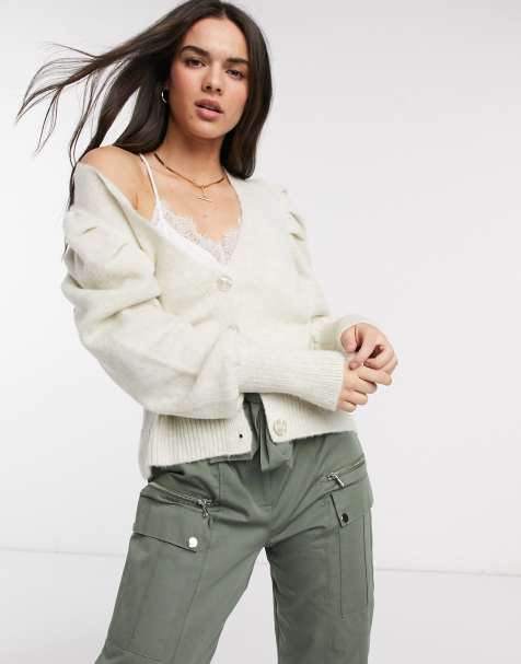 Stradivarius – Strickjacke in Beige