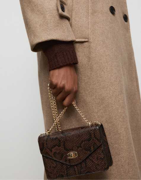 Stradivarius - Stugge crossbodytas met gesp in bruin - view 1