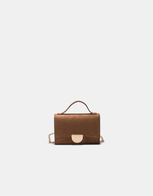 Stradivarius - Stugge mini crossbody tas in beige, 3 van 3