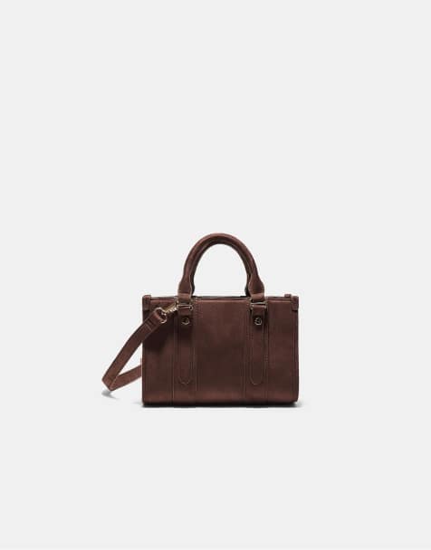 Stradivarius - Stugge tote tas in bruin - view 1