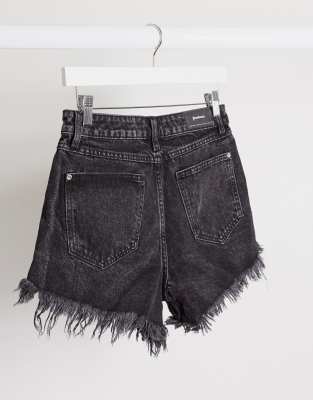 black super high waisted shorts