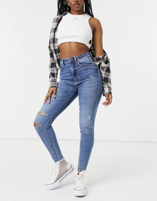 High waisted jeans store stradivarius