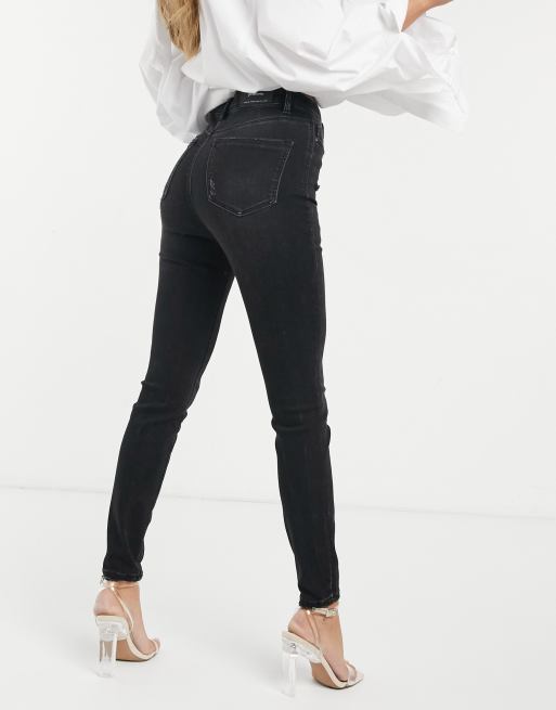 Extra high waisted sales black jeans