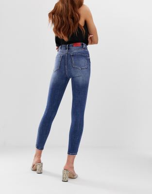 blue jeans high waisted skinny