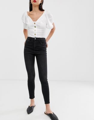 stradivarius super high waist skinny jean