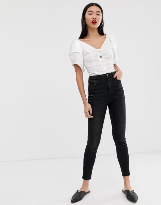 Stradivarius super high deals waist skinny jeans