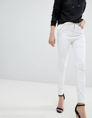 super high waisted white jeans