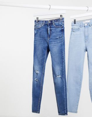 medium blue skinny jeans