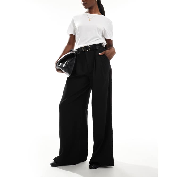 ★ POSZER★ Wide leg string pants black 252WLSPT003F 2958da6370c5af86922f3982075f9d
