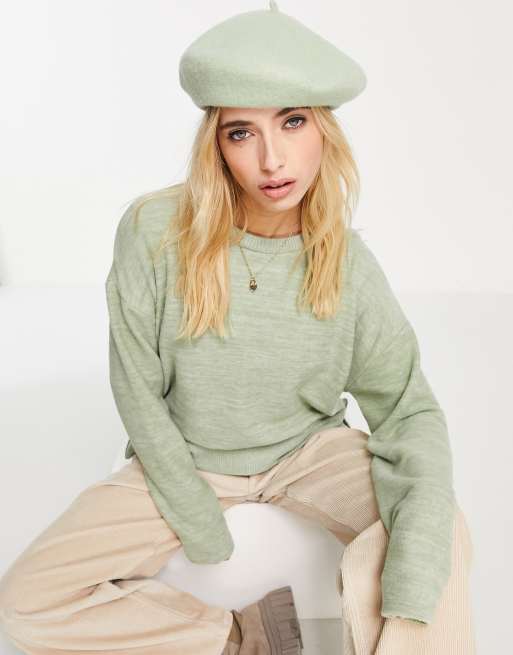 Stradivarius supersoft sweater in sage green
