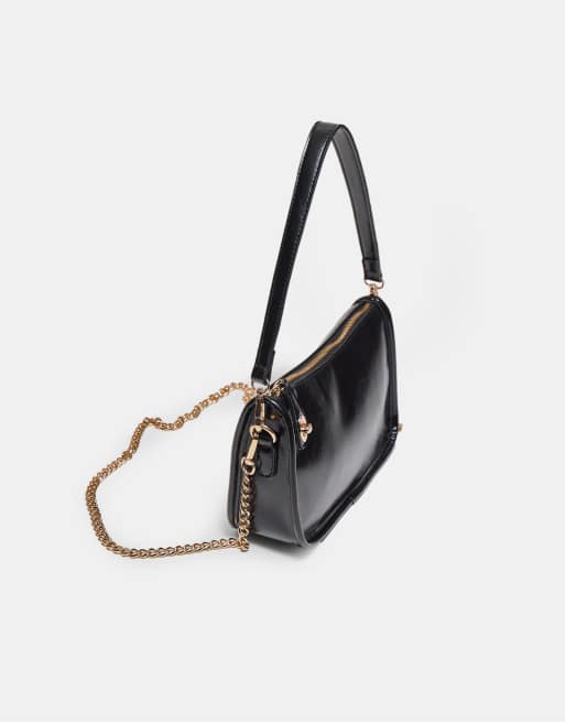 Stradivarius – Svart axelremsväska som kan bäras på flera sätt, 3 av 3