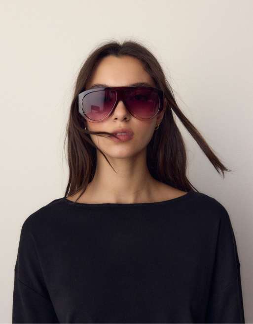 Stradivarius – Svart, långärmad t-shirt med båtringning och bred kant i gördelstil, 2 av 4