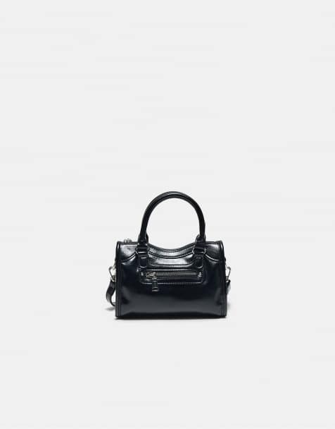 Stradivarius – Svart, liten axelremsväska med ficka - view 1