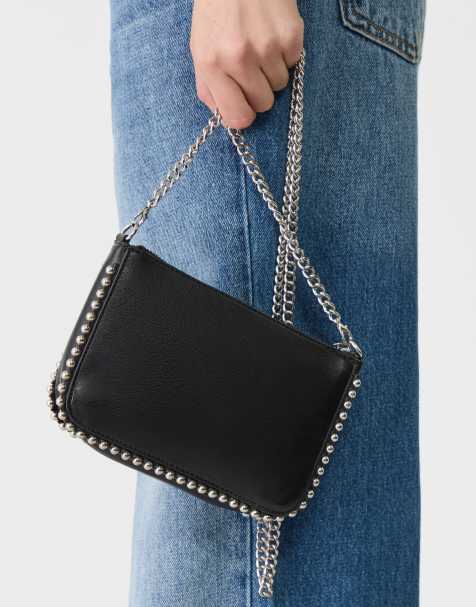 Stradivarius – Svart, liten väska med pärlor - view 1