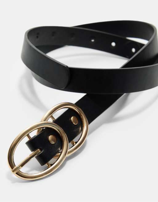 Stradivarius – Svart skärp med dubbelt spänne, 3 av 3