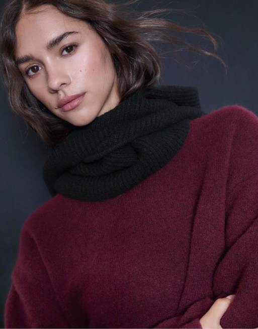 Stradivarius – Svart, stickad balaklava, 2 av 3