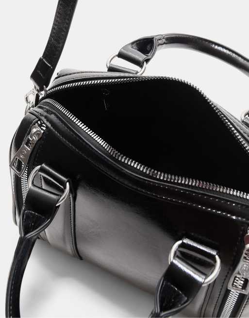 Stradivarius – Svart väska med läderlook och dragkedja, 3 av 3