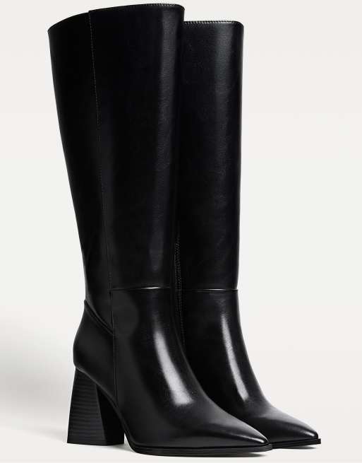 Stradivarius – Svarta boots med höga klackar, 3 av 5