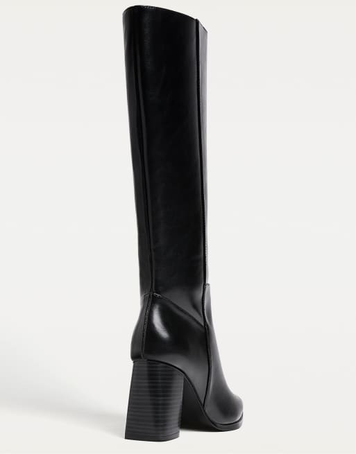 Stradivarius – Svarta boots med höga klackar, 5 av 5