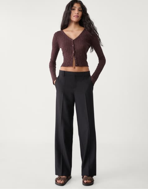 Stradivarius – Svarta finbyxor med fickor - view 1