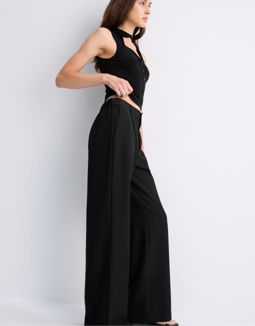 Stradivarius – Svarta finbyxor med raka ben, 5 av 7
