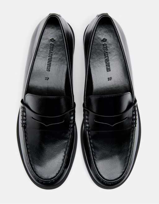 Stradivarius – Svarta loafers i läderimitation, 2 av 4