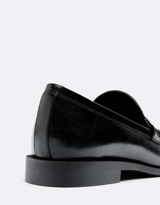 Stradivarius – Svarta loafers i läderimitation, 4 av 4