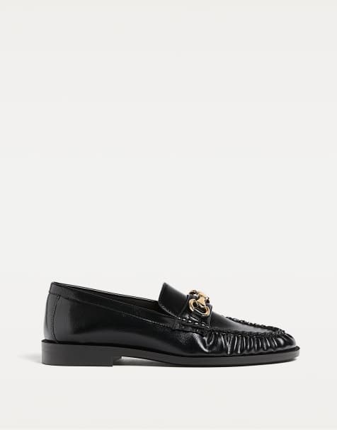 Stradivarius – Svarta loafers med dekorativa detaljer - view 1
