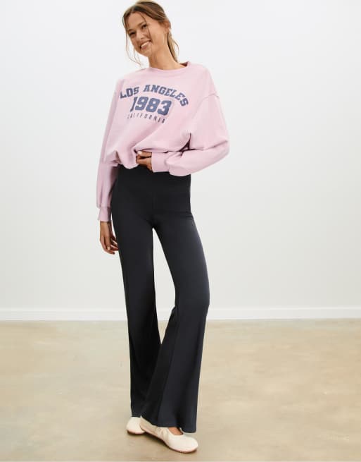 Stradivarius - Sweat avec imprimé placé à manches bouffantes - Rose bonbon, 2 de 4