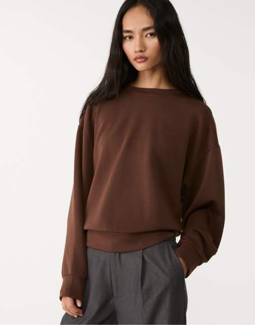 Stradivarius - Sweat doux au toucher - Marron