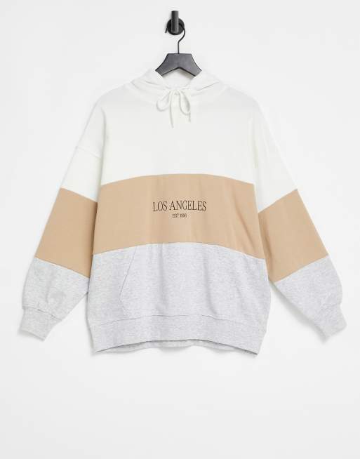 Stradivarius Sweat oversize style universitaire effet color block ASOS