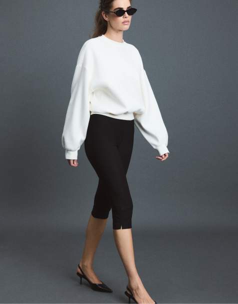 Stradivarius sweat-shirt basique écru - view 1
