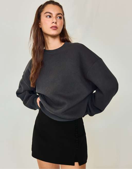 Stradivarius sweat-shirt basique gris foncé, 5 de 7