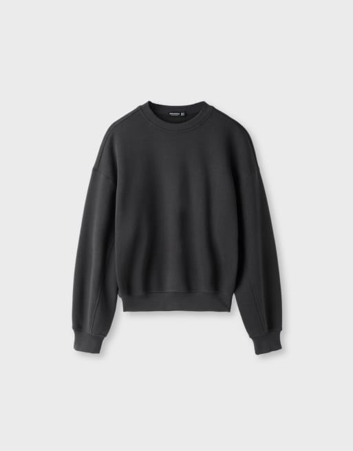 Stradivarius sweat-shirt basique gris foncé, 6 de 7