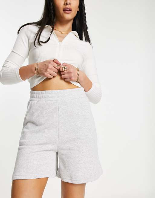 Grey longline sweat shorts new arrivals