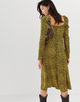 stradivarius leopard print dress