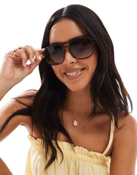 Stradivarius – Szylkretowe okulary przeciwsłoneczne typu aviator - view 1