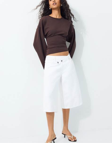 Stradivarius t-shirt ajusté à manches longues marron - view 1