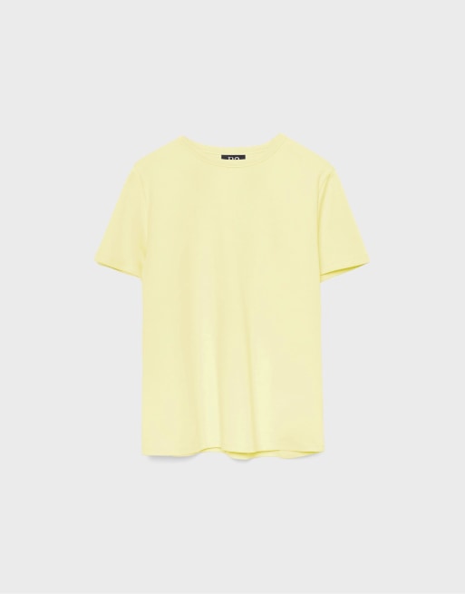 Stradivarius - T-shirt basic morbida vestibilità regular giallo pastello, 6 di 7