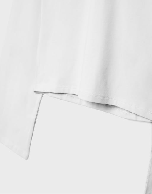 Stradivarius - T-shirt bianca con maniche a kimono, 4 di 5