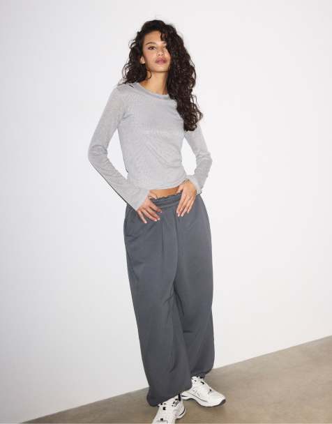 Stradivarius - T-shirt double épaisseur - Gris chiné - view 1