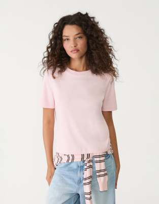Stradivarius - T-Shirt in Rosa