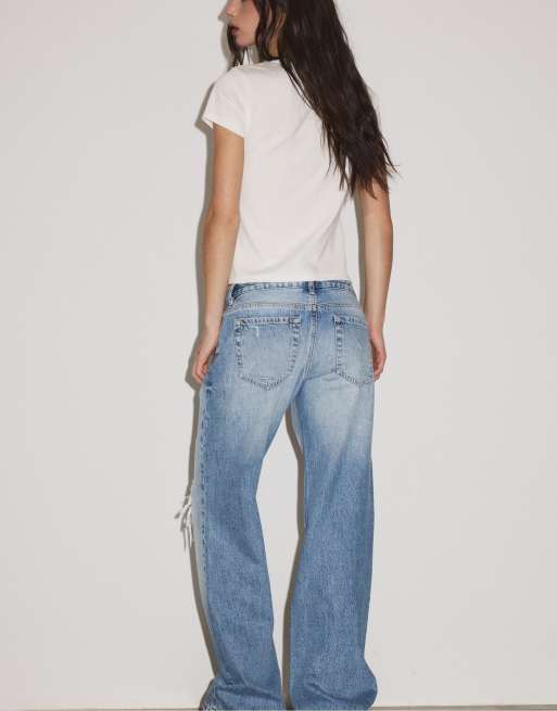 Stradivarius T-shirt met korte mouwen en print in wit, 3 van 7