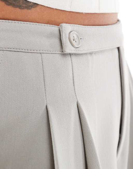 Stradivarius tailored balloon leg pants in grey, 4 of 5