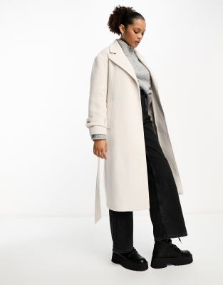 White wool trench clearance coat