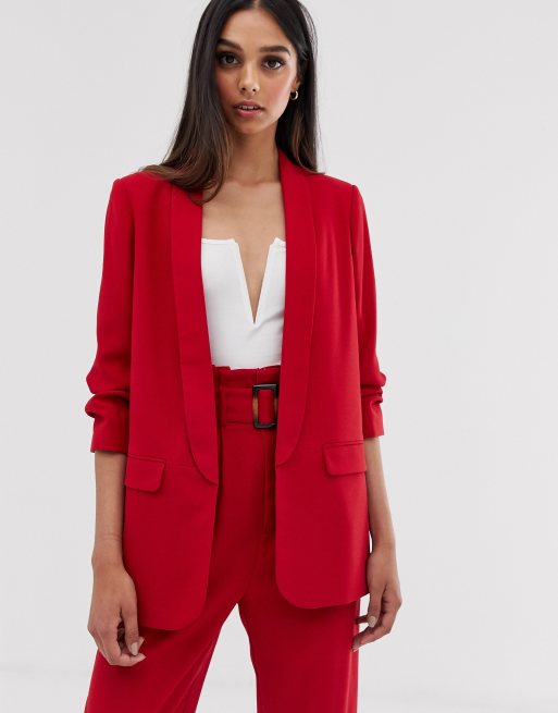 Stradivarius tailored blazer in red part of a set ASOS