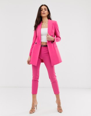 hot pink long blazer