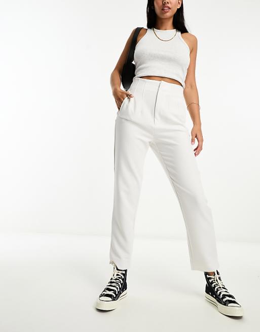 cigarette white pants Pant IN Stretch CADY 3% lycra Features 2 pockets Lanvin - Cigarette Pants In