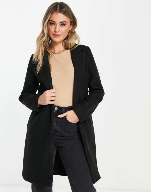 Stradivarius tailored coat in black | ASOS