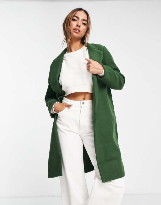 Asos green coat best sale